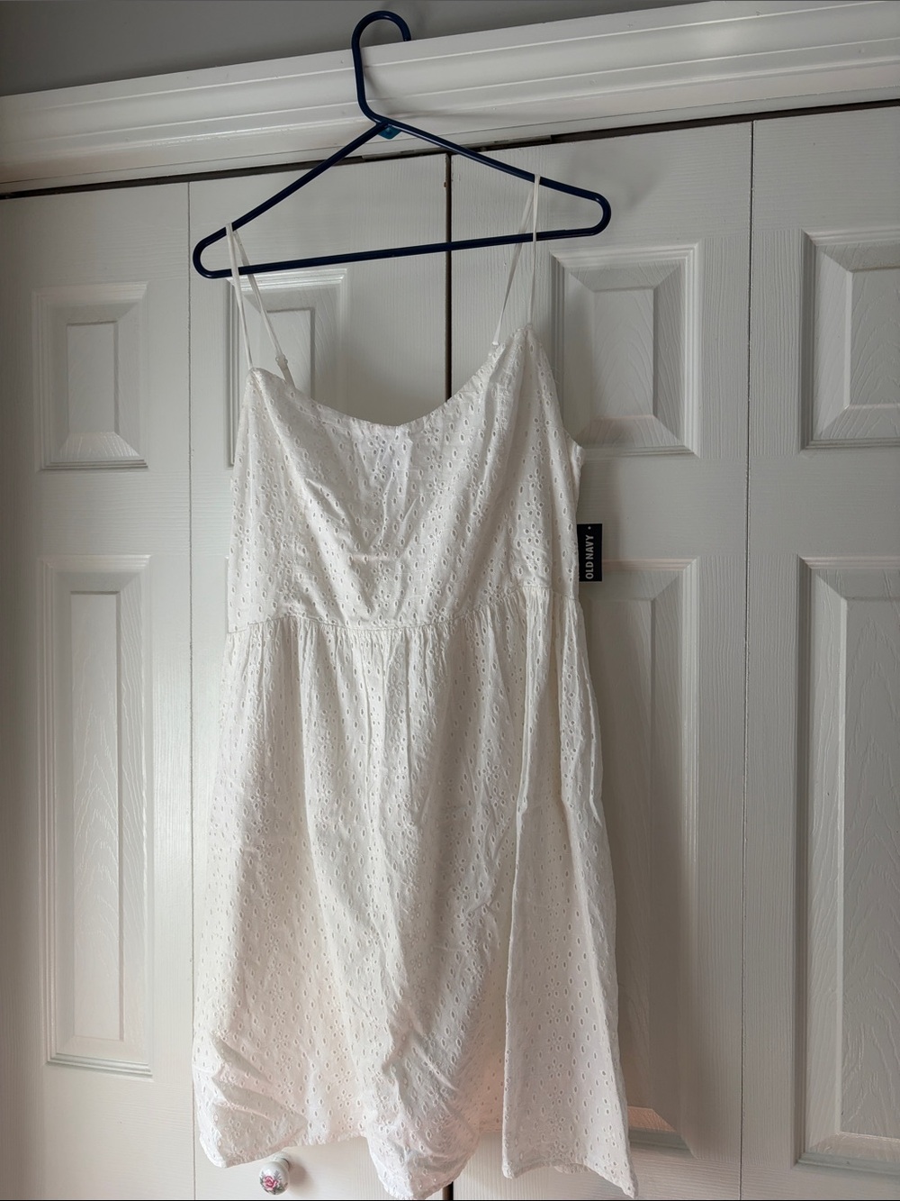 Old Navy White Eyelet Spaghetti Strap Sundress